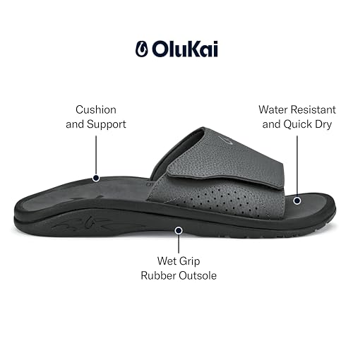 OLUKAI Nalu Slide Men's Versatile Slide Sandals, Water-Friendly & Adjustable Straps, Lightweight & Durable, All-Day Comfort & Support2