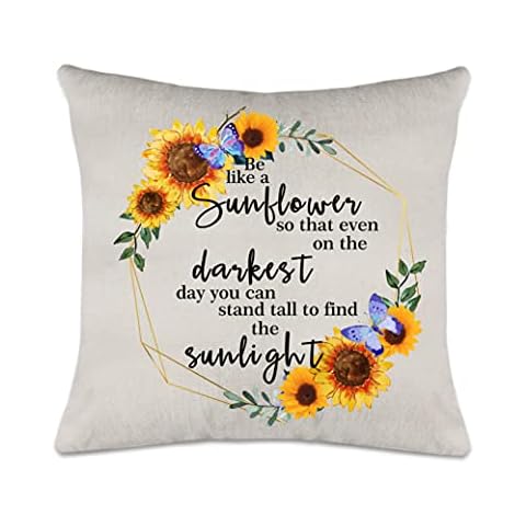 Axmosto Inspirational Sunflower Cushion Cover Cover