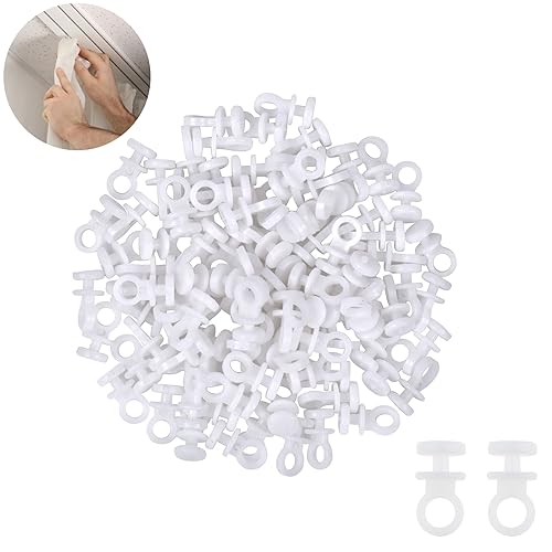 Deslizadores De Cortina, Deslizantes Deslizador De Riel De Cortina, Deslizador De Cortina, 100 Piezas Deslizador De Riel Gancho De Cortina, Ganchos Deslizantes De Cortina para Rieles Cortinas