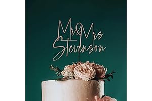 Mr and Mrs Cake Topper Gold: Personalize Your Wedding Cake