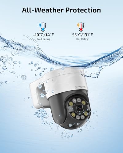 Image of 4K Wired Security Camera System, Outdoor PoE Video Surveillance System | 8MP 2160P, 2-Way Audio, Color Night Vision, 360 PTZ View, No Monthly Fee, Plug & Play