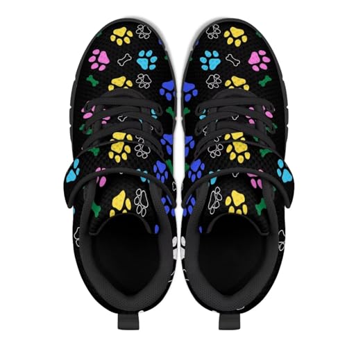 Fashion Tennis Sneakers Classic Casual Walking Shoes for Boys and Girls Comfort Cute Breathable Shock Absorption Air Shoes for Christmas Athletic US 11-15 Black Sole3