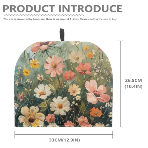 Image of Generic Hudotybom Fancy Floral Tea Cozy for Teapot Insulated Large Teapot Cover to Keep Warm Tea Kettle Cover Machine Washable Coffee Pot Cloth Covers Kitchen Home Decorations, CZA49