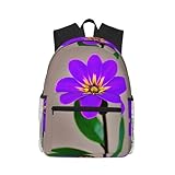 Photo Gallery zhuanyun zaino leggero e confortevole con fiori viola, borsa classica ed elegante, adatta per viaggi, sport, lavoro, nero, taglia unica Photo Gallery zhuanyun zaino leggero e confortevole con fiori viola, borsa classica ed elegante, adatta per viaggi, sport, lavoro, nero, taglia unica