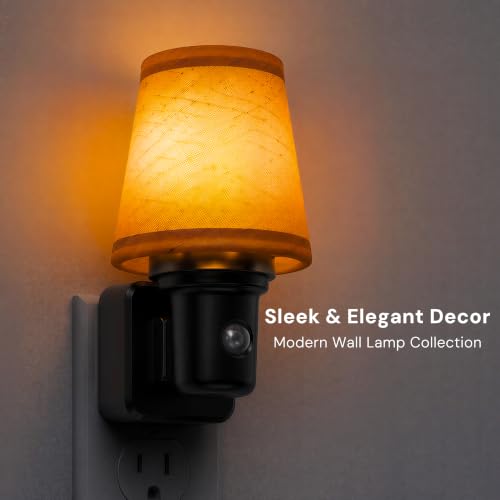 Image of L LOHAS LED Night Lights Plug into Wall, Linen Fabric Night Light