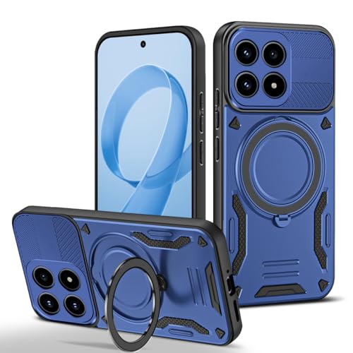 �Ή��@�� for Xiaomi Poco F8 Pro 5G,�Ή��@�� for Redmi K90 ���Ύ��ԍڃX�^���h�J�����ی� [PC+TPU�f��] 2-in-1�ϏՌ��X�}�z�P�[�X Blue