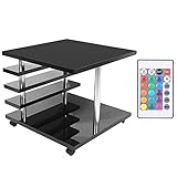【Alta calidad】 La mesa de centro está hecha de tablero denso resistente de alta calidad y tubo redondo de aleación de aluminio de alta calidad, resistente al desgaste y duradero, no es fácil de dañar. Gracias al procesamiento de primera clase de los materiales y al revestimiento de resina de melamina, la superficie es resistente a los arañazos y muy fácil de cuidar.