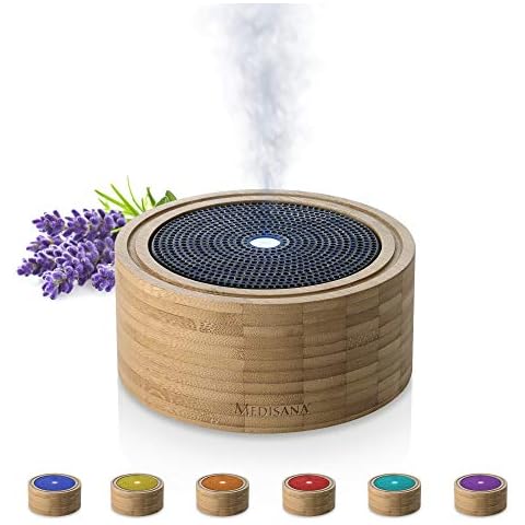Medisana | AD 625 | Aroma Diffuser | Bambus | Raumerfrischer | Lufterfrischer | Duftlampe mit Timer | Raumduft elektrisch | Ätherische Öle Duftöle | Wellness-Licht in 6 Farben | 100 ml Cover