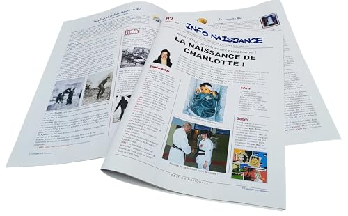 Infonaissance - Journal de naissance personnalisé de 16 pages avec vos photos