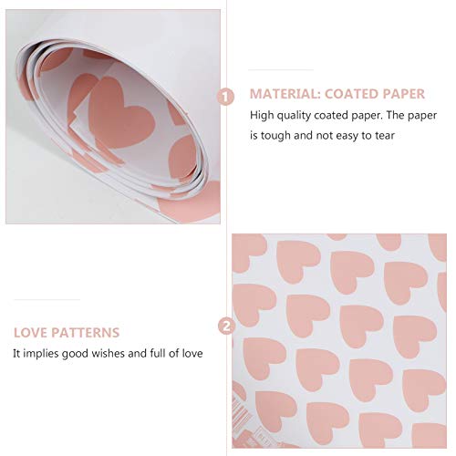 Conjunto de folhas de papel KesYOO para presente de coração, 10 peças, faça-você-mesmo, embalagem de