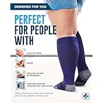 Doctor's Select 3 Pairs Plus Size Compression Socks Wide Calf - Up to 6XL | 20-30 mmHg Compression Socks for Women Wide Calf Soreness Support | Black, Gray, Navy - Image 4