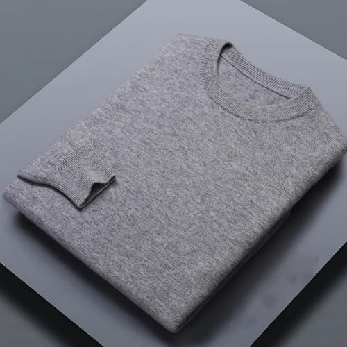 Men's Winter Wool Sweater - Crew Neck Pullover Casual Plus Size Knit Tops Warm Fisherman Knit Sweaters4
