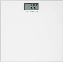 Balança Digital Corporal Vidro Tec 180kg Display LCD, Alta Precisão, Automática, Cor Preta ou Branca (Branco)