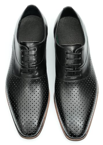 Mens Dress Shoes Formal Oxfords Summer Leather Shoes Fashion Business Prom Wedding Wingtip Debry Casual Skeleton Shoes for Men4