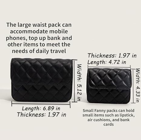 Waist Bag Mini Belt Bag for Women Mini Crossbody Bag Y2k Accessories Belt Purse for Women Fashionable (White,Large) image 3