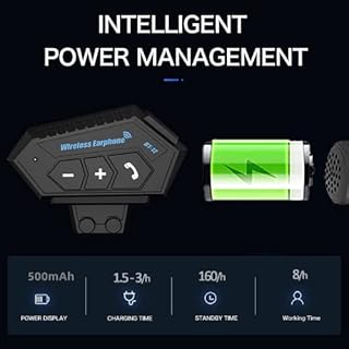 Auricolare Bluetooth per Casco da Moto, Casco per Moto Auricolare BT 5.0 Supporto per Chiamate in Vivavoce, Controllo delle Chiamate Musicali e Funzione di Riduzione del Rumore, per una Varietà Casco