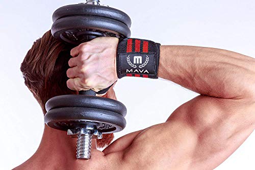 Mava Sports Double-Stitched Support Weightlifting Wrist Wraps For Painless Workouts, Heavy Lifting And Kettlebell, Unisex #TOP3