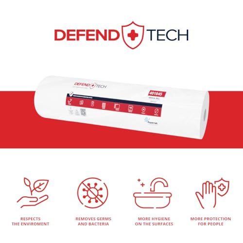 Papernet - Medizinische Liegenabdeckung 401845, 9 Rollen aus reiner Zellulose je 50 m, 2 Lagen, 1.283 Dienste von 49,2x35 cm, Rollendurchmesser 12,4 cm