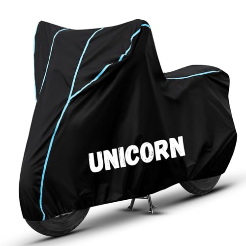 Image of Bike Cover for Unicorn 100% Waterproof, Dustproof & Scratch Resistant| Fully Bottom Elastic UV Resistant Heavy Duty Body Cover | All Weather Outdoor Use