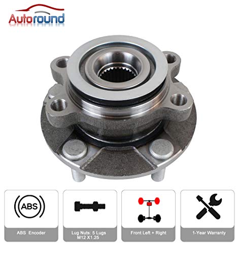 Autoround 513298 2-Pack Front Wheel Hub And Bearing Assembly Fit For Nissan Rogue 2008-2013, Sentra 2007-2012 2.5L, Rogue Select 2014-2015, Both Driver Passenger Side #TOP2
