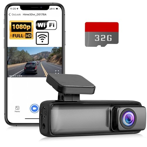 Dashcam voiture WiFi 1080P eSynic avec mode parking 24h et objectif grand angle