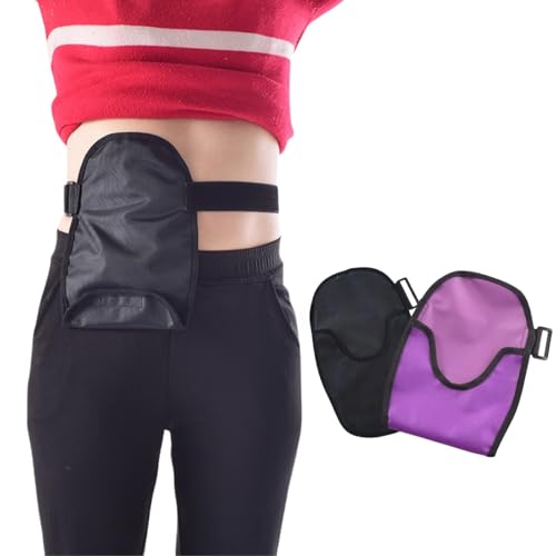 WEEOATAR Colostomy Bag Covers Stealth Belt Stoma Pouch, Adjustable, Washable, Reusable and Leak-Proof Shower Cover with Universal Opening for Men and Women (Black & Purple)