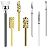 Überlegenes Wolframkarbid-Nagelbohrerset : Professionelle Feilenbohrer bestehen aus Hartmetall, dem härtesten Material neben Diamanten, und sind robust genug, um Hartgelnägel zu entfernen, wodurch weniger Staub mit wenig Reibung und Hitze entsteht. Egal, ob Sie ein Nageltechniker sind oder Ihre Nägel gerne zu Hause machen, dieser hochwertige Nagelbohrer ist eines der wichtigsten Teile Ihres professionellen Nagelbedarfs