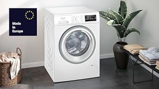 Siemens WM14N12A Waschmaschine iQ300, Frontlader mit 9 kg Fassungsvermögen, 60 cm, 1400 UpM, speedPack L, smartFinish, Outdoor-Programm, LED-Display, Weiß