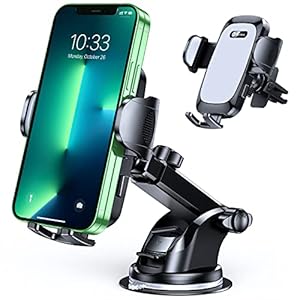 Humixx 【2022 Stable Nano Suction Cup】 Phone Mount for Car Universal Hands-Free Suction Cell Phone Holder for Car…