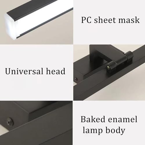 Lámpara de espejo baño LED con ángulo ajustable y aplique de pared impermeable 5