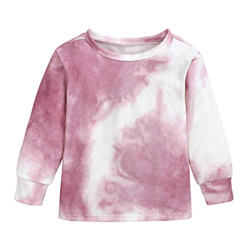 MYGBCPJS 2Pcs Kids Girls Tie Dye Sweatsuit Child Cotton Long Sleeve Outfits Set Sport Tracksuit Tops + Sweatpants2