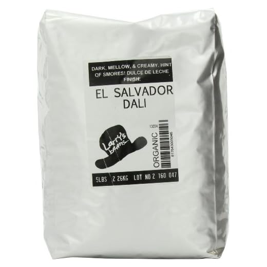 Larry's Coffee Organic Fair Trade Whole Bean 5 pound pack of FBA278501, El Salvador Dali Blend, 80 Ounce