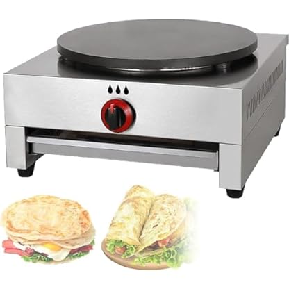 Pveanns Crêpe-Maker und Grillplatte, antihaftbeschichtet, 40 cm/16 Zoll, Pfannkuchen-Maker, Temperaturregelung/leicht zu reinigen für Pfannkuchen, Blintz, Chapati, gleichmäßiges Erhitzen