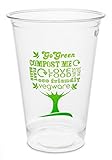  Plantvibes 50 x Vasos Desechables para Bebidas frías  Vajillas ecológicas de un sólo Uso  Vaso 100% compostable y Biodegradable  Estable y Claro  Copas de Bio PLA Fiestas (350ml)
