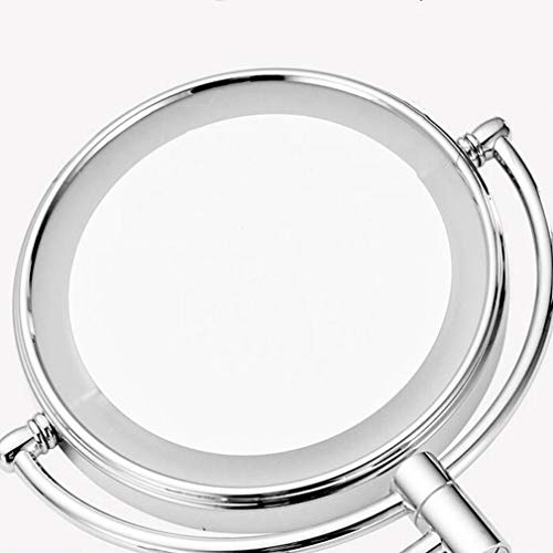 Miroir de maquillage avec lumières réglable double face mural