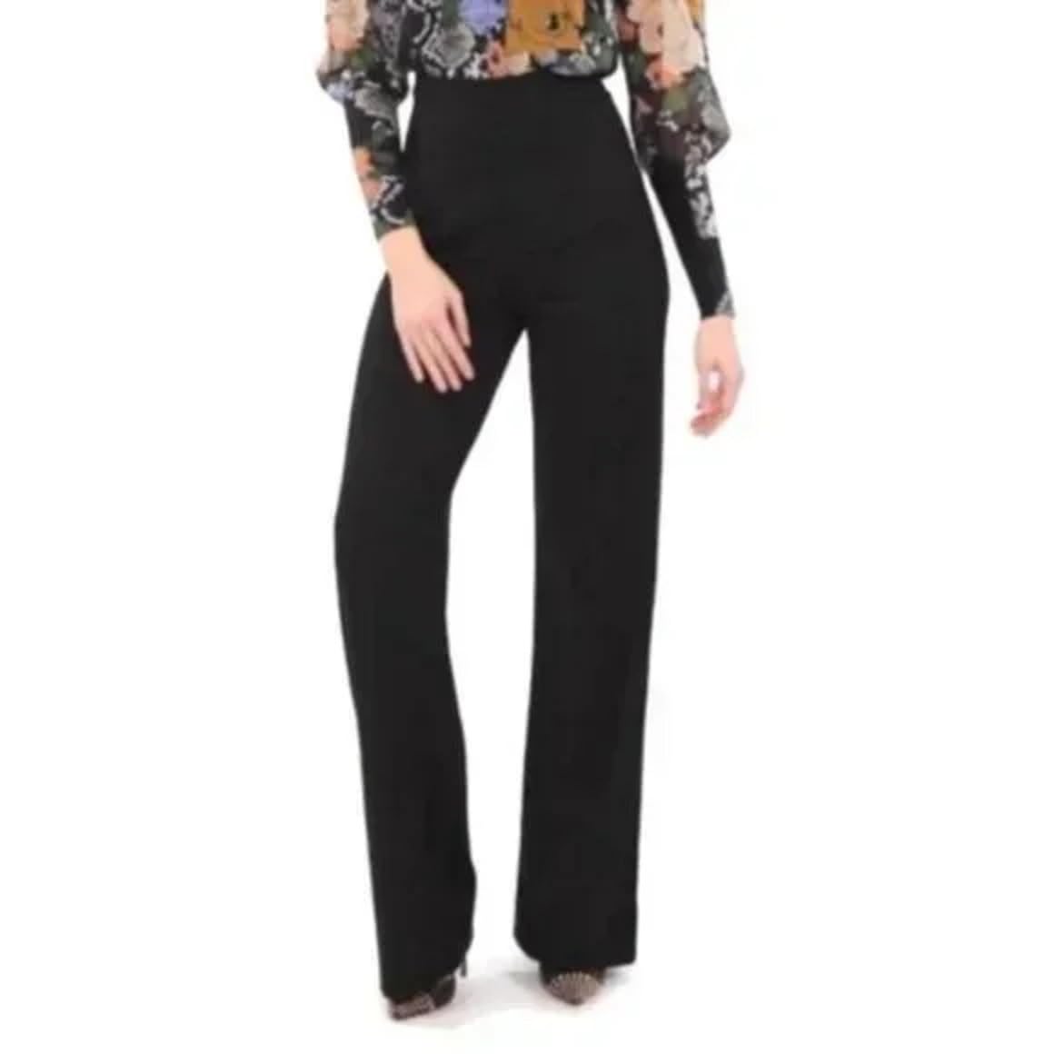 Cabi Chance Wide Leg Black Knit Pants