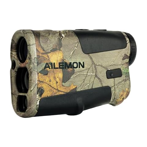 AILEMON AL51 Rangefinder Hunting Laser Range Finder Camo 900 Yards Waterproof Archery Rangefinders Multi Functional Distance/Angle/Speed/Scan 6X Magnification Cover