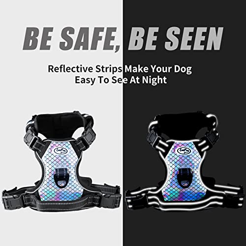 Laifug Dog Harness No Pull, Pet Harness With Retractable Cord, Adjustable Padded Dog Harness, Reflective Outdoor Safety Pet Vest For Small To Large Dogs #TOP4