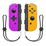 Joy-Pad Controller Compatible with Switch Joypads with Grip, Switch Controller Supports Wake-up Function (Purple and Orange)