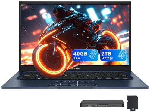 ASUS Vivobook 14" FHD Business Laptop, Intel Core 5 120U, 40GB RA...