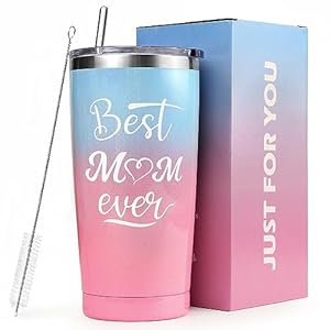 Moederdag geschenken verjaardagscadeaus cadeaus voor mama mama moeder haar van dochter, zoon gepersonaliseerde kerst kerstcadeaus idee voor vrouwen op haar verjaardag beker met rietje en deksel