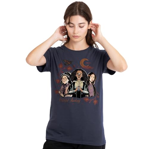 T-Shirt Disney Hocus Pocus 2 Femme Bleu Marine Deep Navy Coton de Qualité
