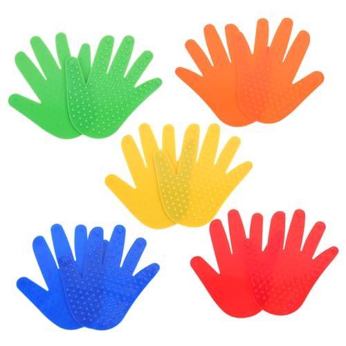 Marqueurs de sol main colorés et antidérapants pour un entraînement intérieur sécurisé et précis