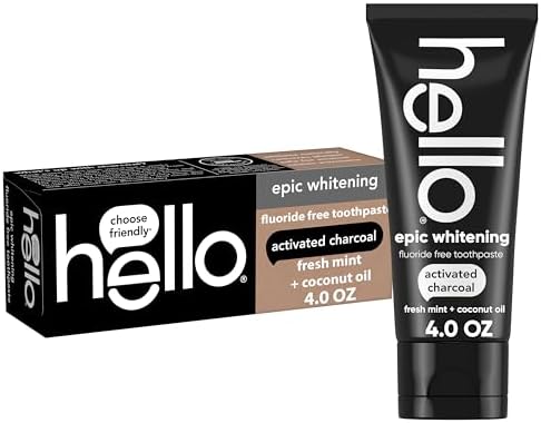 hello Epic Whitening Activated Charcoal Toothpaste, 4 oz | Fluori...