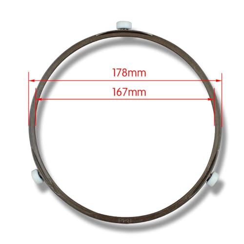 TSUOUKL Mikrowelle Drehring, Mikrowellen Plattenspieler Ring, Kunststoff Drehbarer Mikrowelle Drehteller Ring 17,8 cm Durchmesser, für Glasplatten Tabletthalterung Unterstüzung
