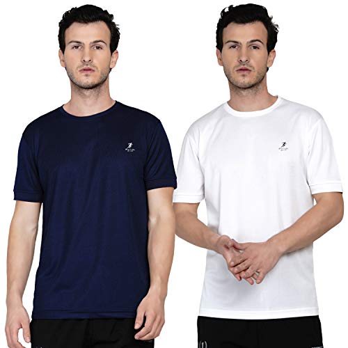 Image of Men's DRI FIT Sports Tshirt /SWEATPROOF /Anti Microbial /Extra Stretch /for Pickleball, Gym, Training, Badminton, Cricket, Tennis, Yoga, Golf (All Sports) All Colours & Sizes, Full & Half Sleeves