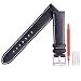 Ritche Leather strap Replacement Watch Bands Straps 22mm-Black