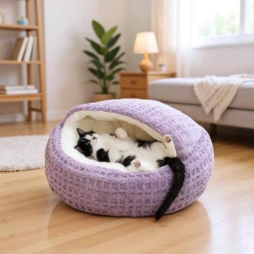 Panier pour chat avec capuche offrez un nid de chiot douillet
