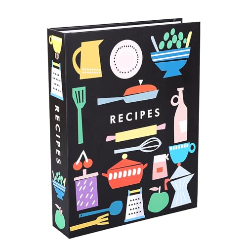 Classeur de recettes pour écrire ses plats carnet à anneaux 14x21,6cm avec 100 pages