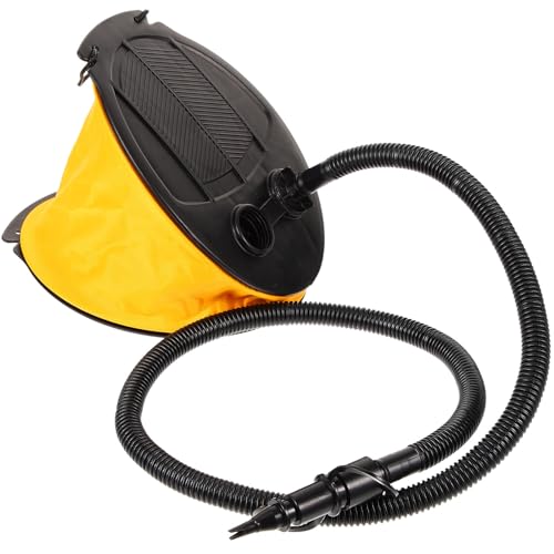 POPETPOP Pompe à Pied Gonflable Fonctionnement sans Utilisation des Mains en Plastique 3l Portable Noir Pratique pour Ballon et Bateau Pneumatique